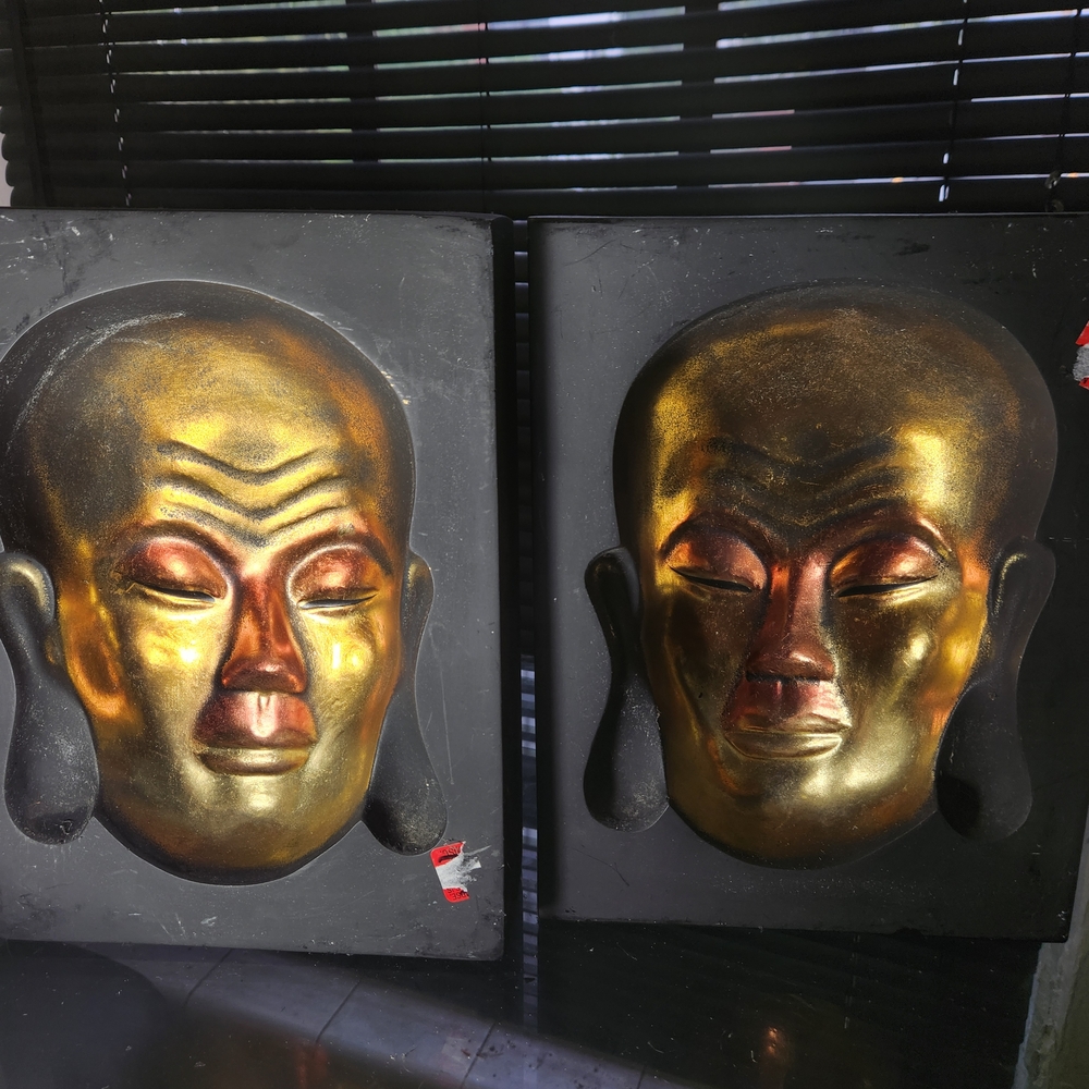Gold and Black Buddha Wall Art